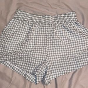 princess polly green and white plaid shorts